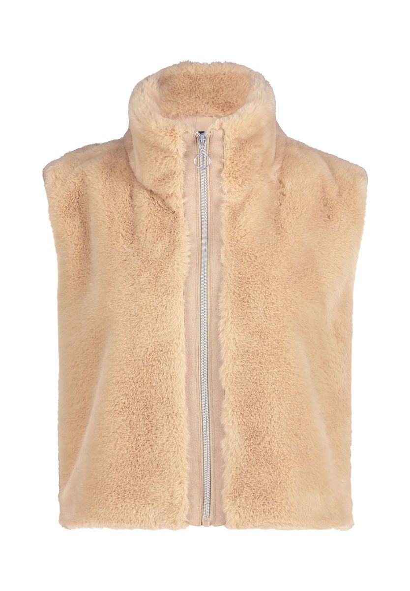 Plüsch Fleece Weste mit Reißverschluss