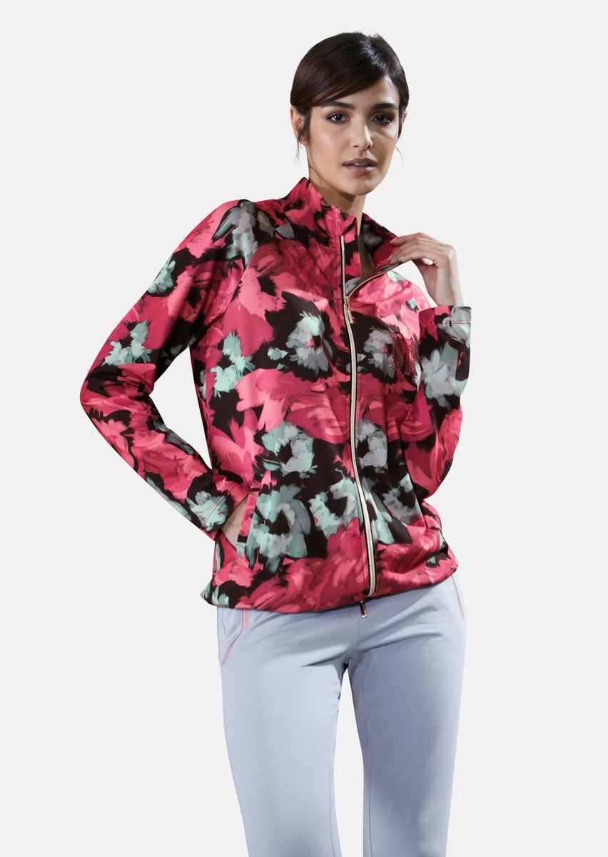 Sportliche Jacke mit floralem Print
