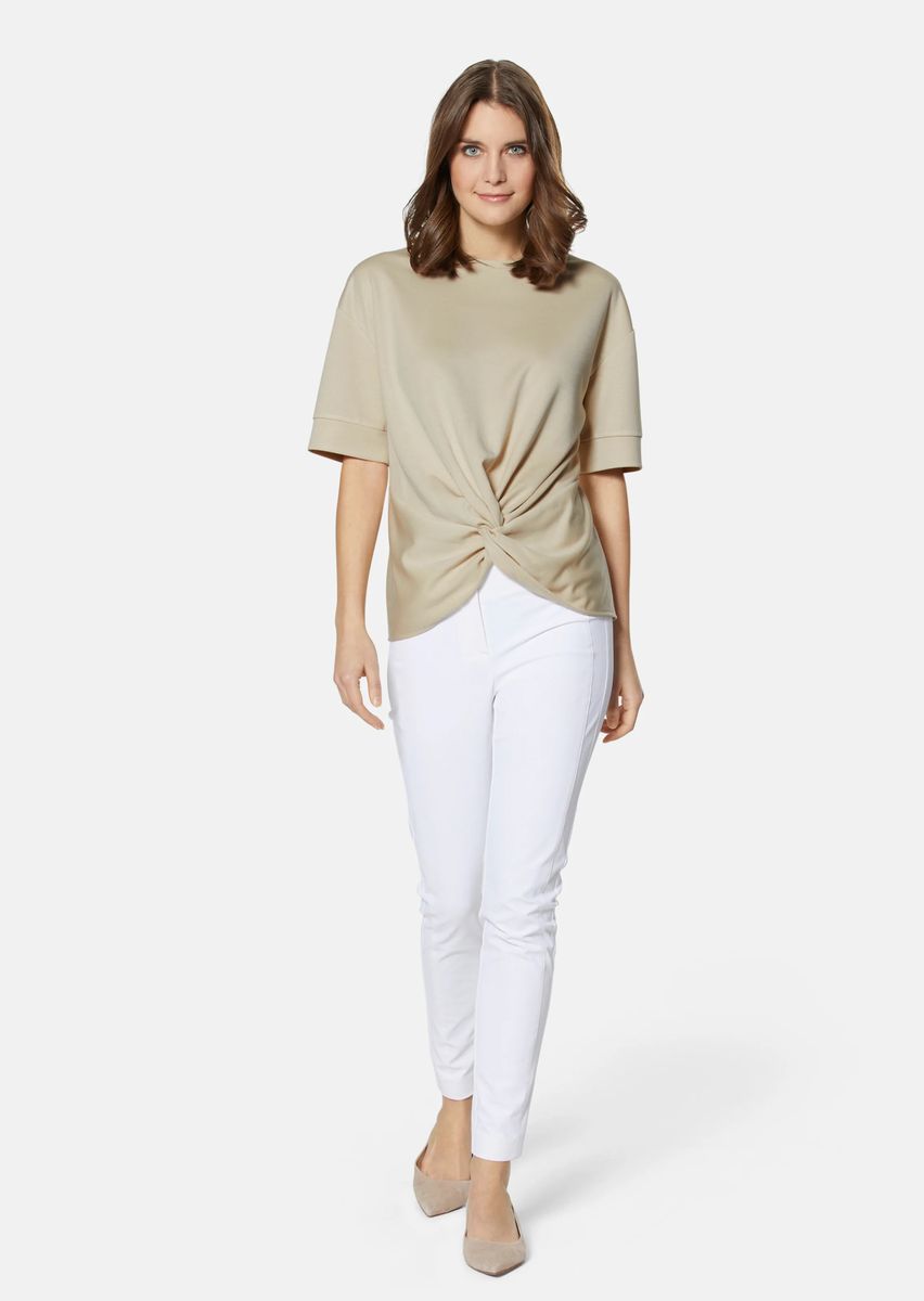 Kurzarm-Sweatshirt mit Knoten-Detail