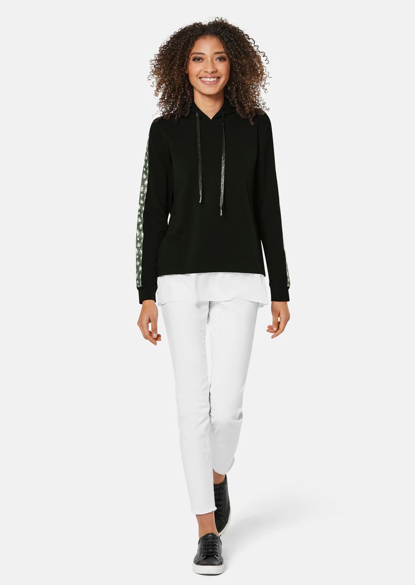 Oversize-Hoodie mit Lagen-Saum