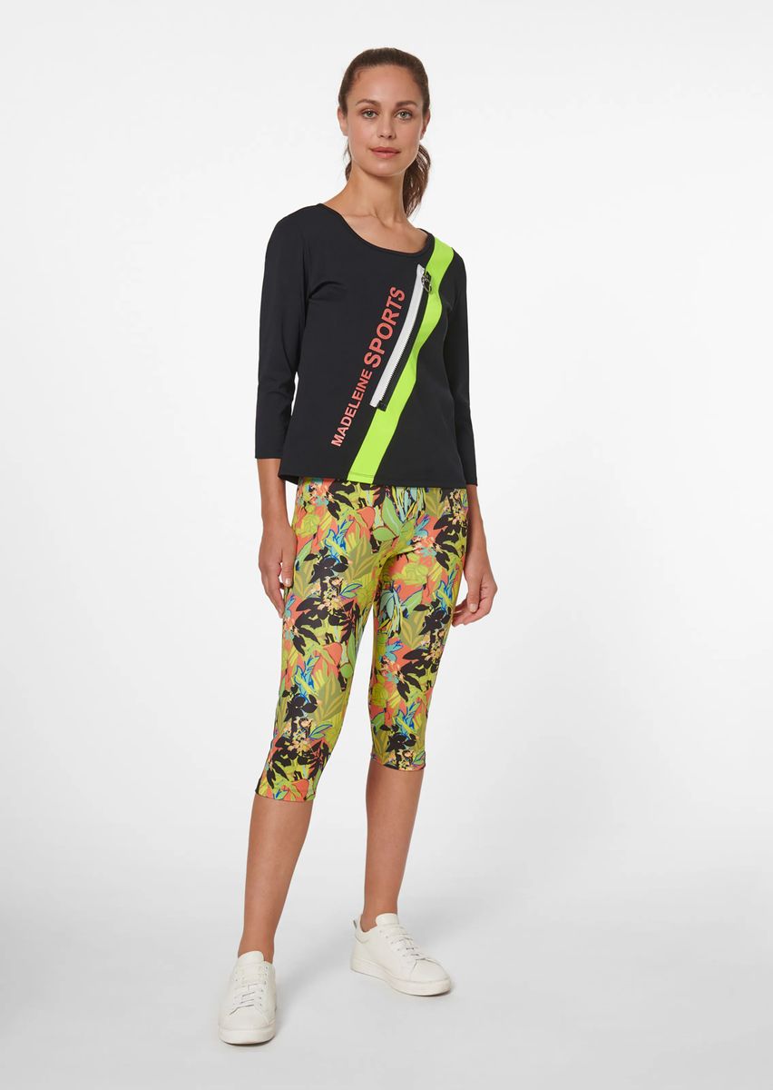 Dynamisches 3/4-Arm Top mit Zipper