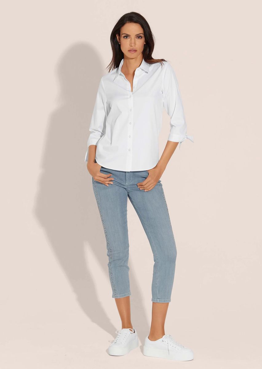 Schmale 7/8-Jeans mit Strass