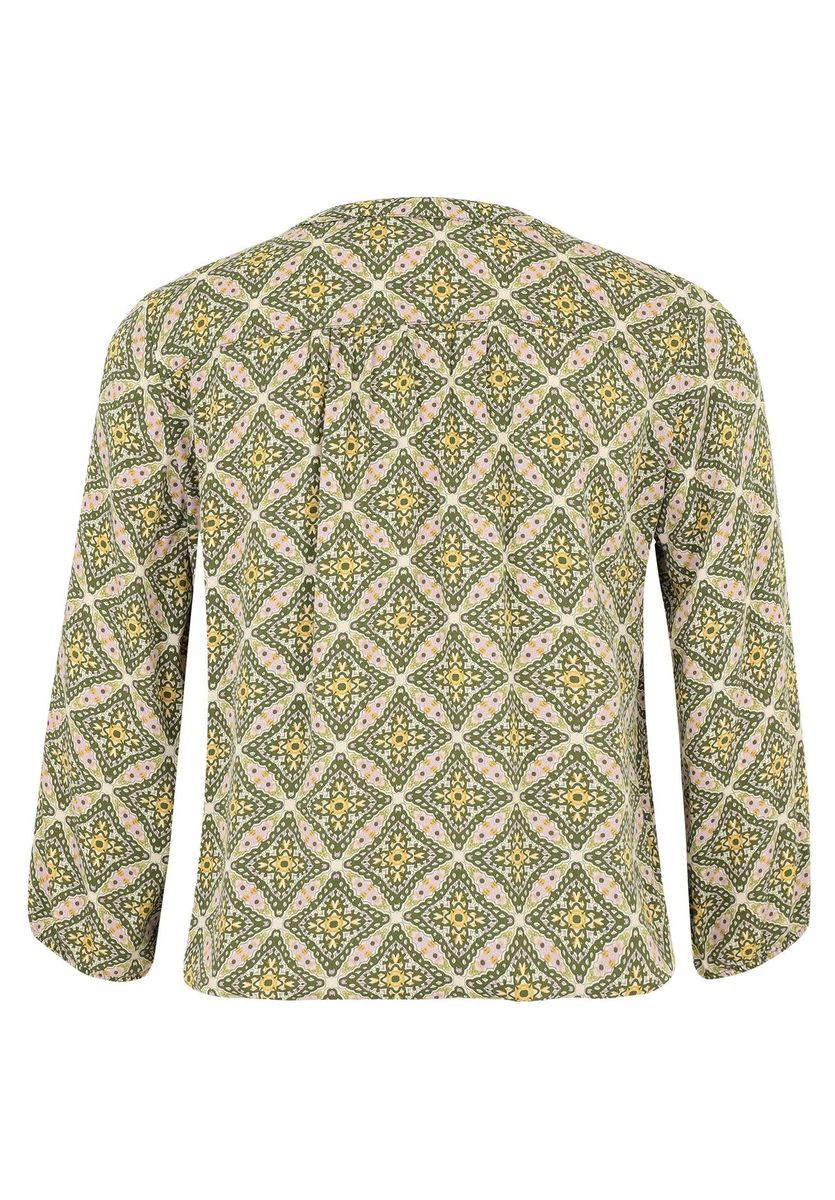 Bluse mit geometrischem Druck und 3/4-Ärmeln