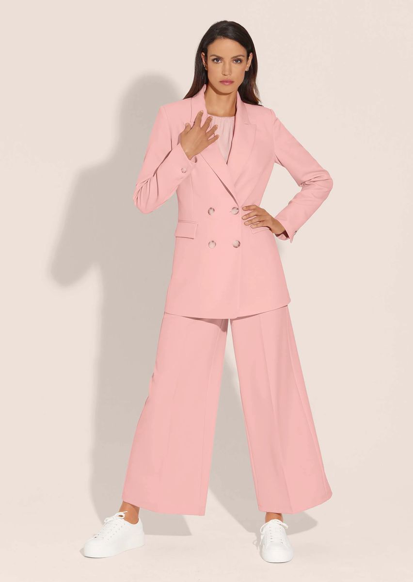 Zweireihiger Longblazer mit Revers