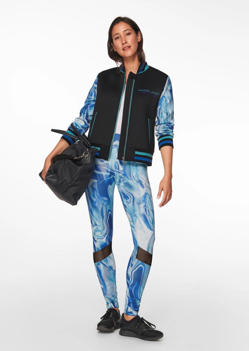 Sportliche Blousonjacke mit bedruckten Ärmeln