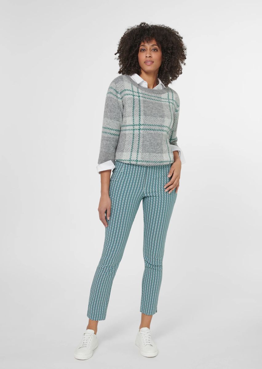 Schlanke Jacquard-Hose zum Schlüpfen