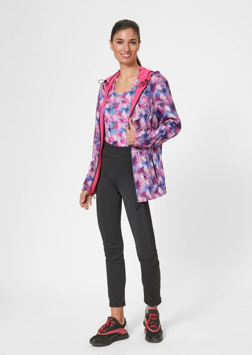 Sportliche Wendejacke mit floralem Print