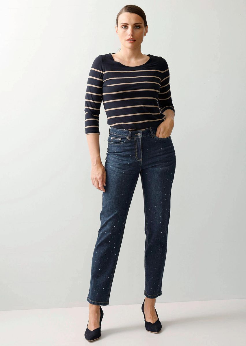 Straight-Fit Jeans mit Nieten