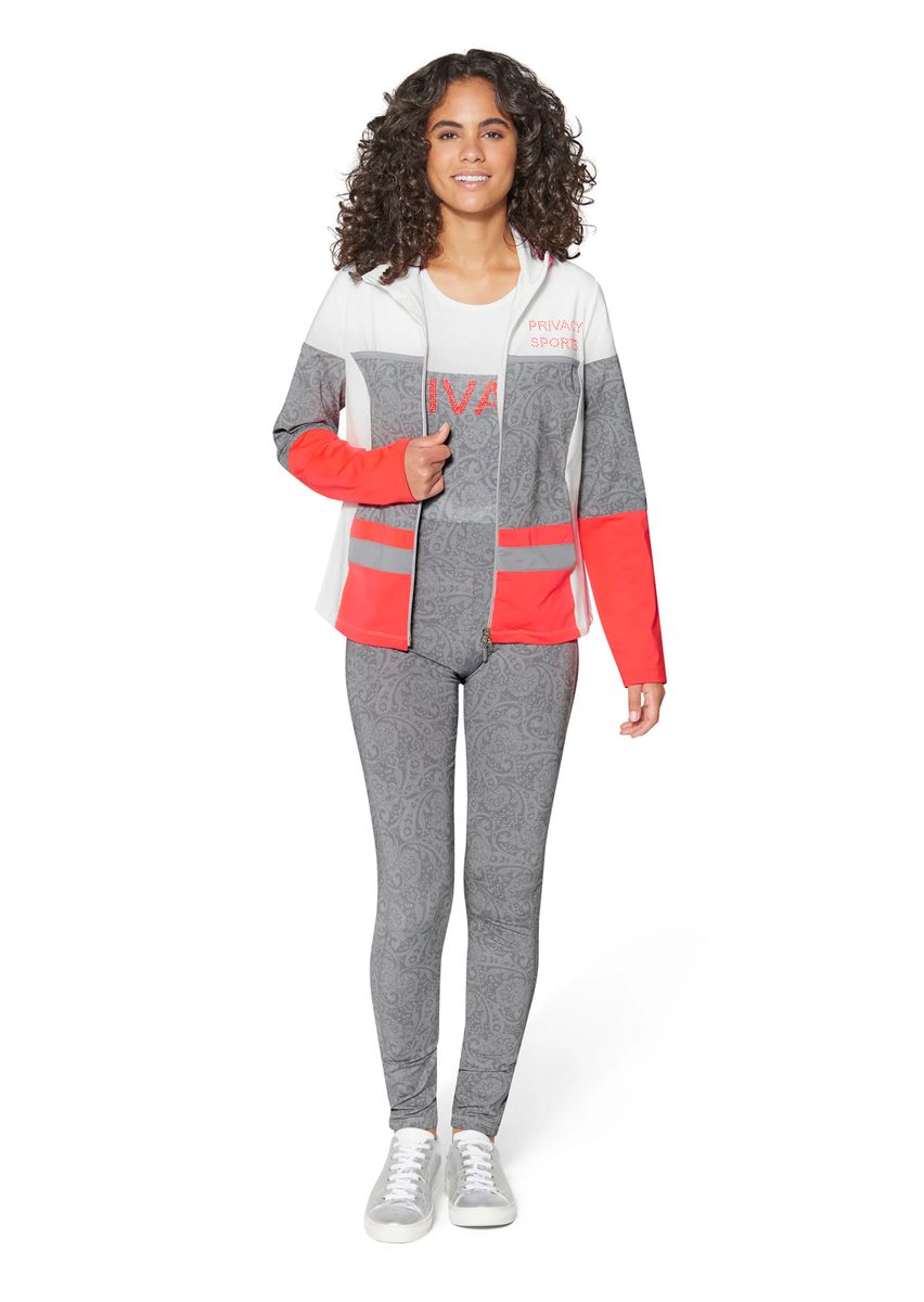 Sportliche Zip-Jacke im Paisley-Patchwork