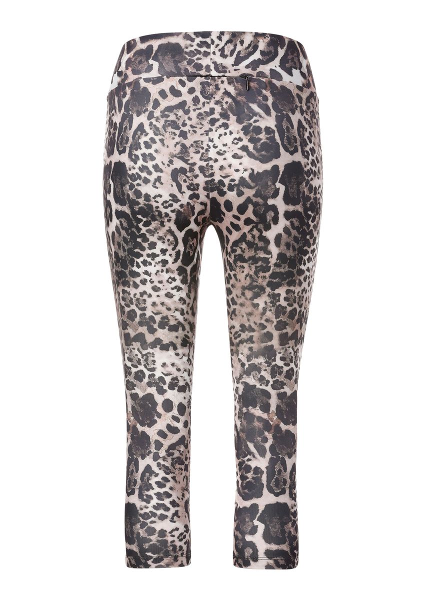 Verkürzte Tights mit Leopardenmuster