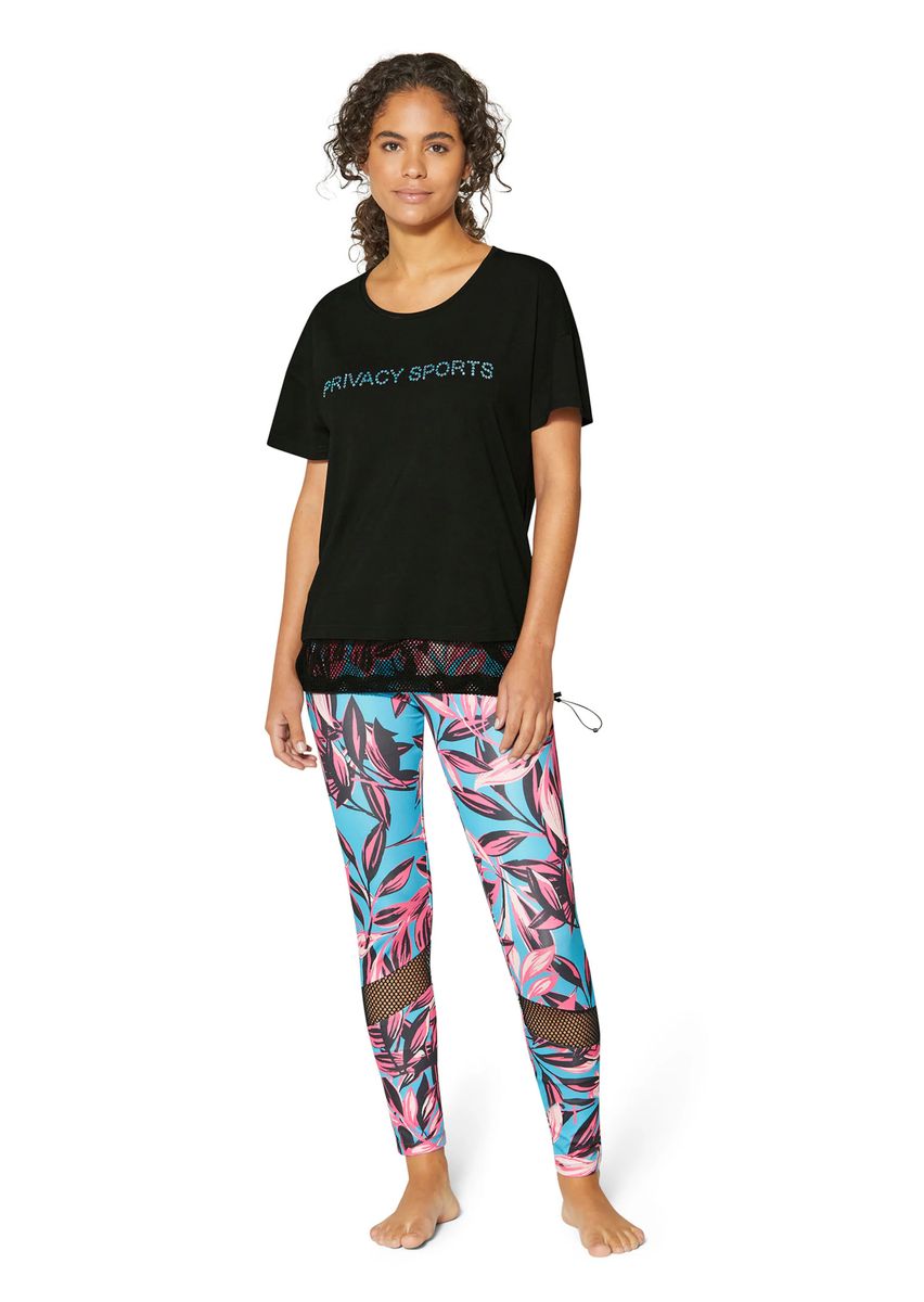 Oversize-Shirt mit Netzbund und Logo