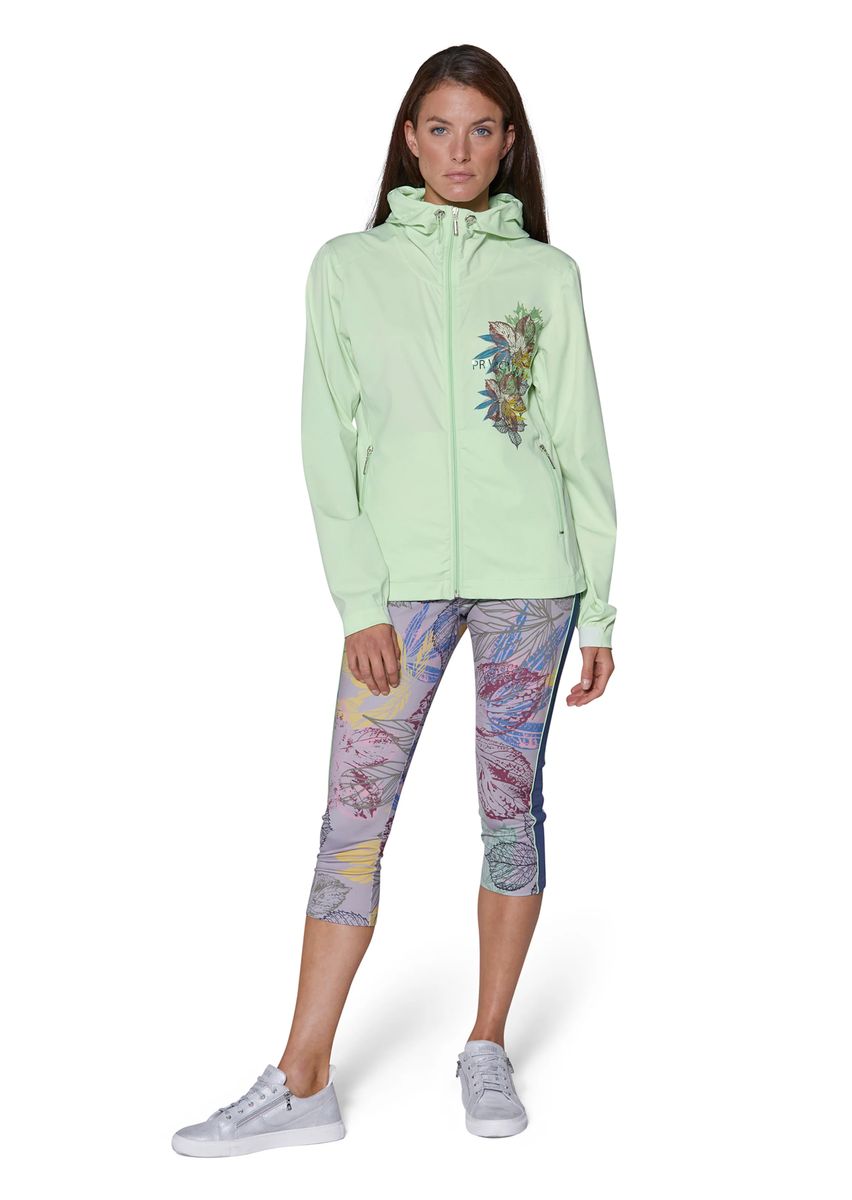 Leichte Zip-Jacke mit Blumenprint