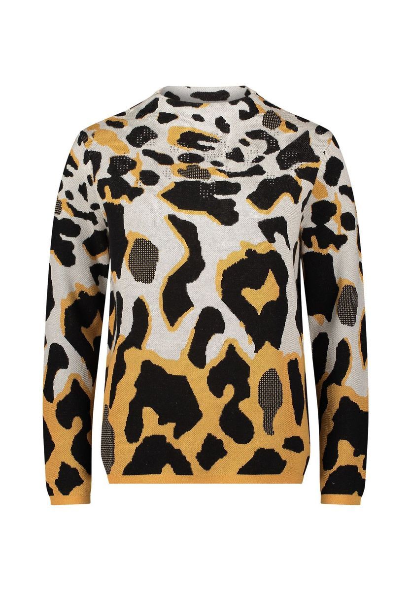 Pullover mit Animal-Print und Rundhalsausschnitt