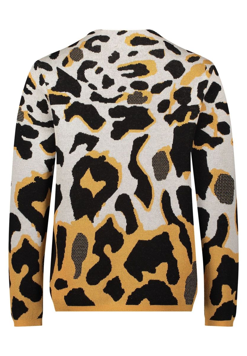 Pullover mit Animal-Print und Rundhalsausschnitt