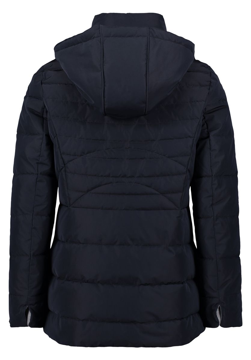 Marineblaue Gesteppte Jacke mit Kapuze