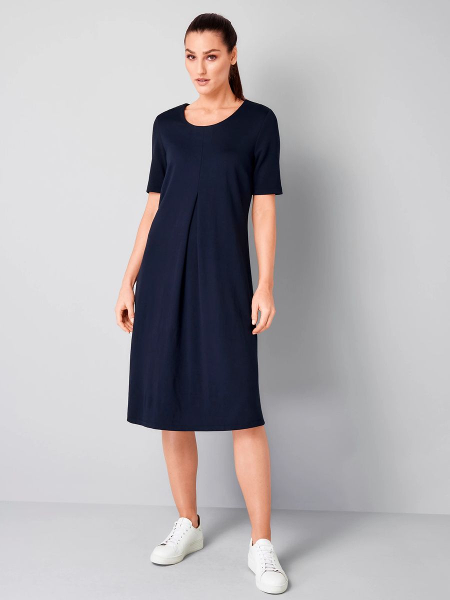 Jerseykleid mit Kellerfalte