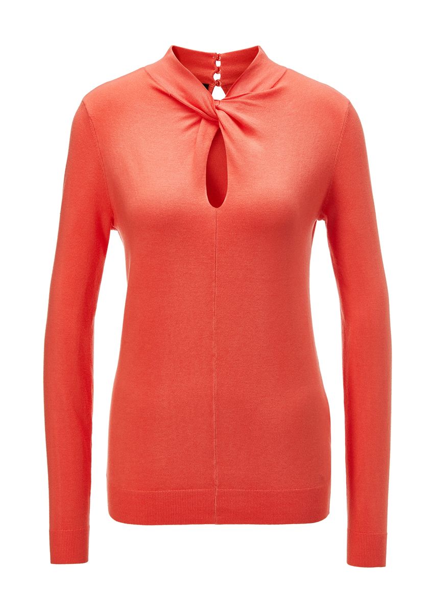 Eleganter Strickpullover mit Knotendetail
