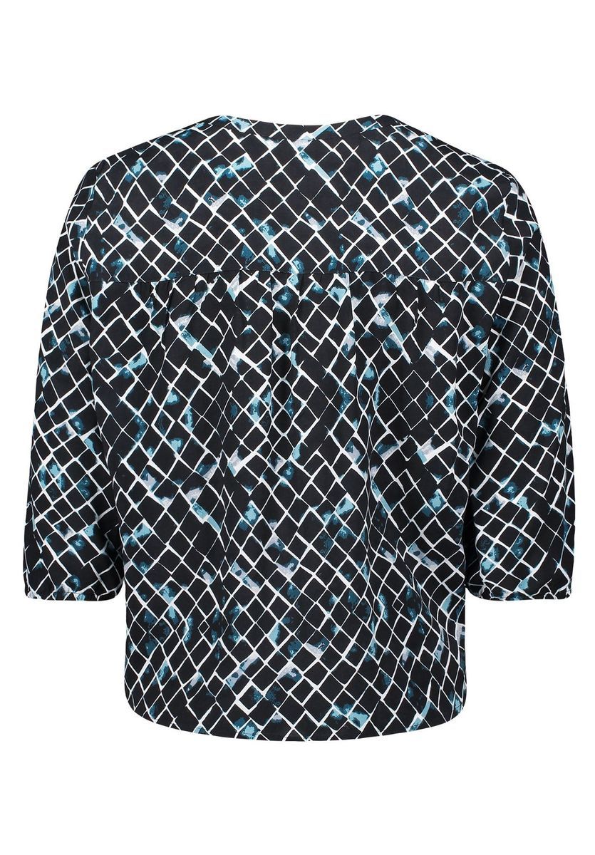 Bluse mit Druck und 3/4-Ärmeln in lockerer Passform