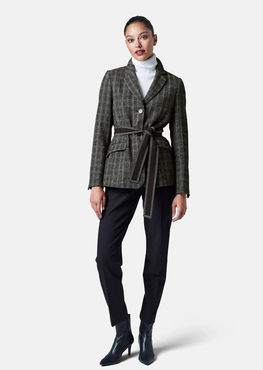 Strukturierter Blazer mit Gürtel