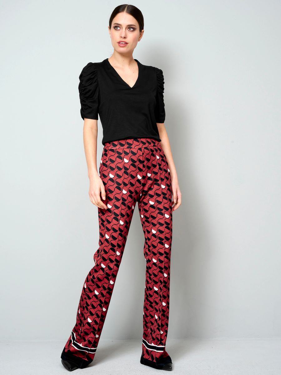 Jerseyhose mit Retro-Print