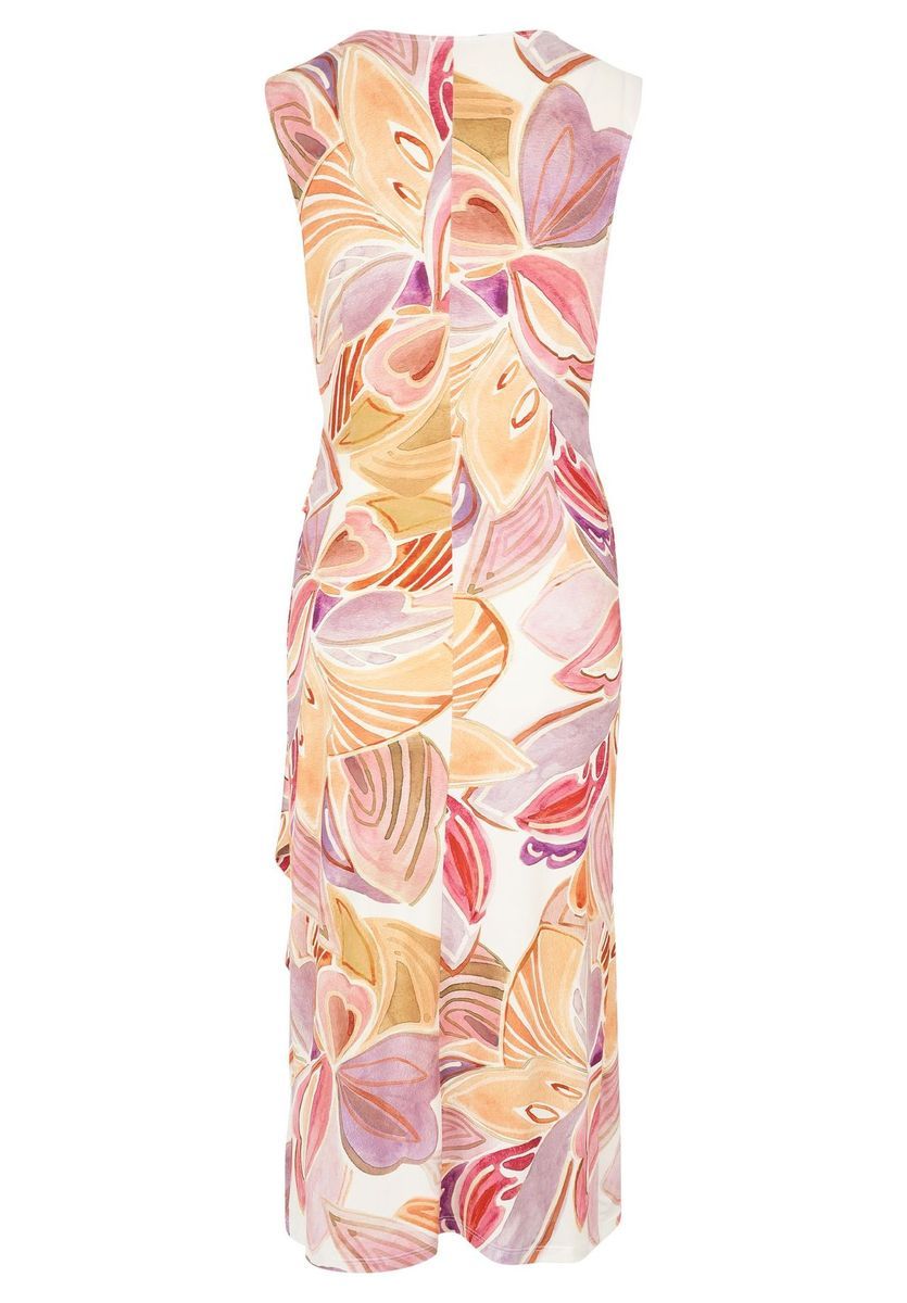 Ärmelloses Wickel-Midikleid mit Blumenmuster