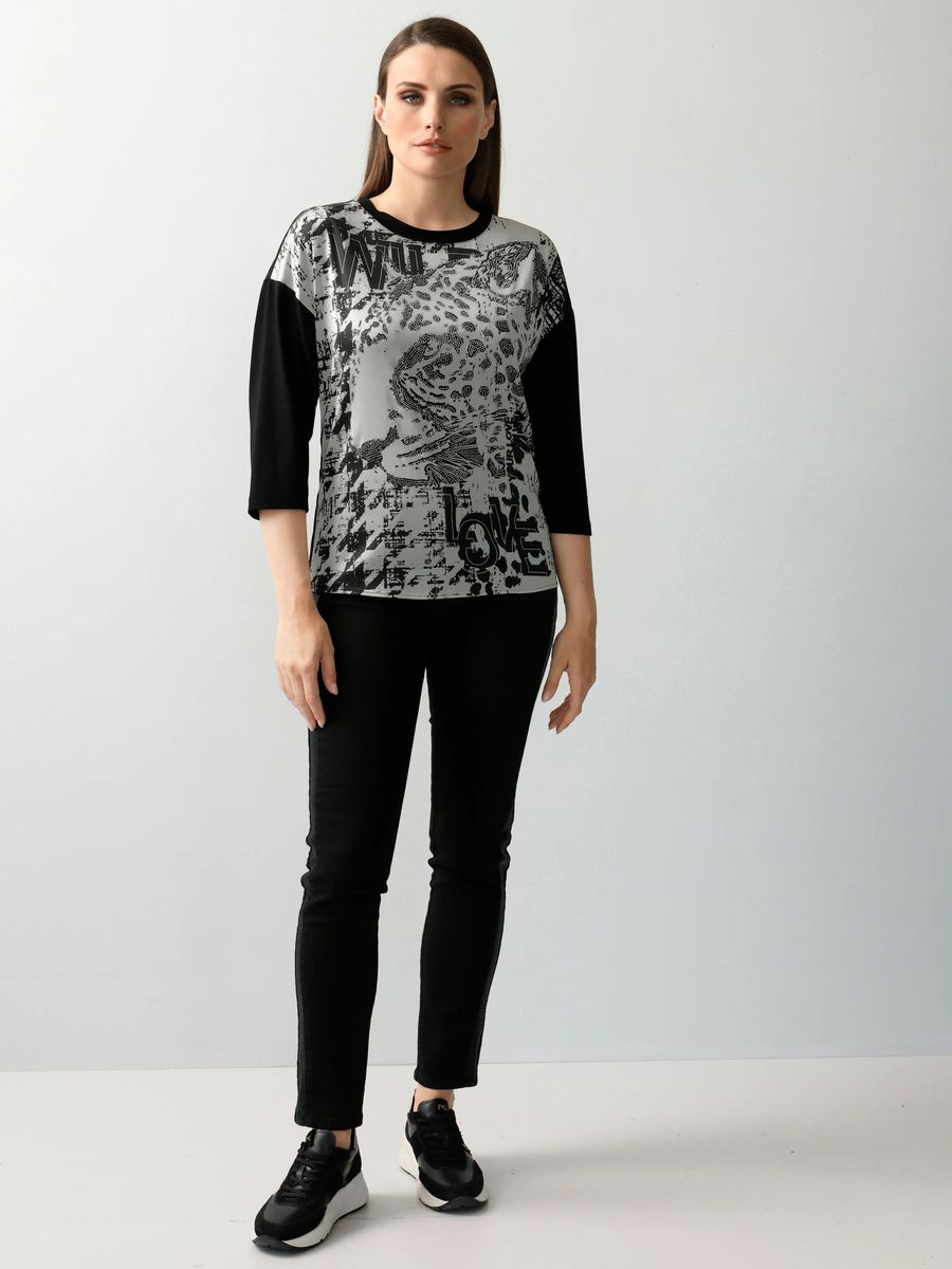 Kunstvolles Print-Shirt mit 3/4-Arm