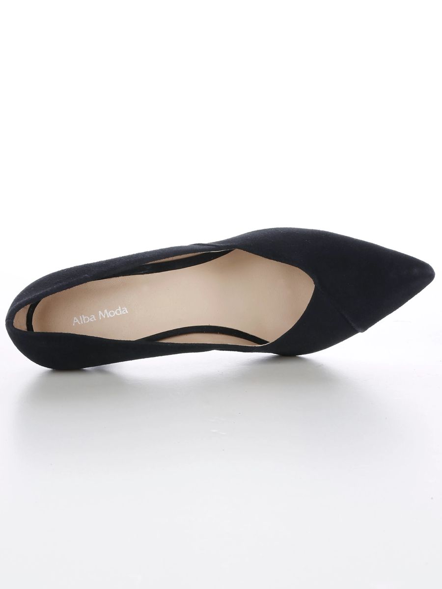 Elegante V-Ausschnitt Wildleder-Pumps
