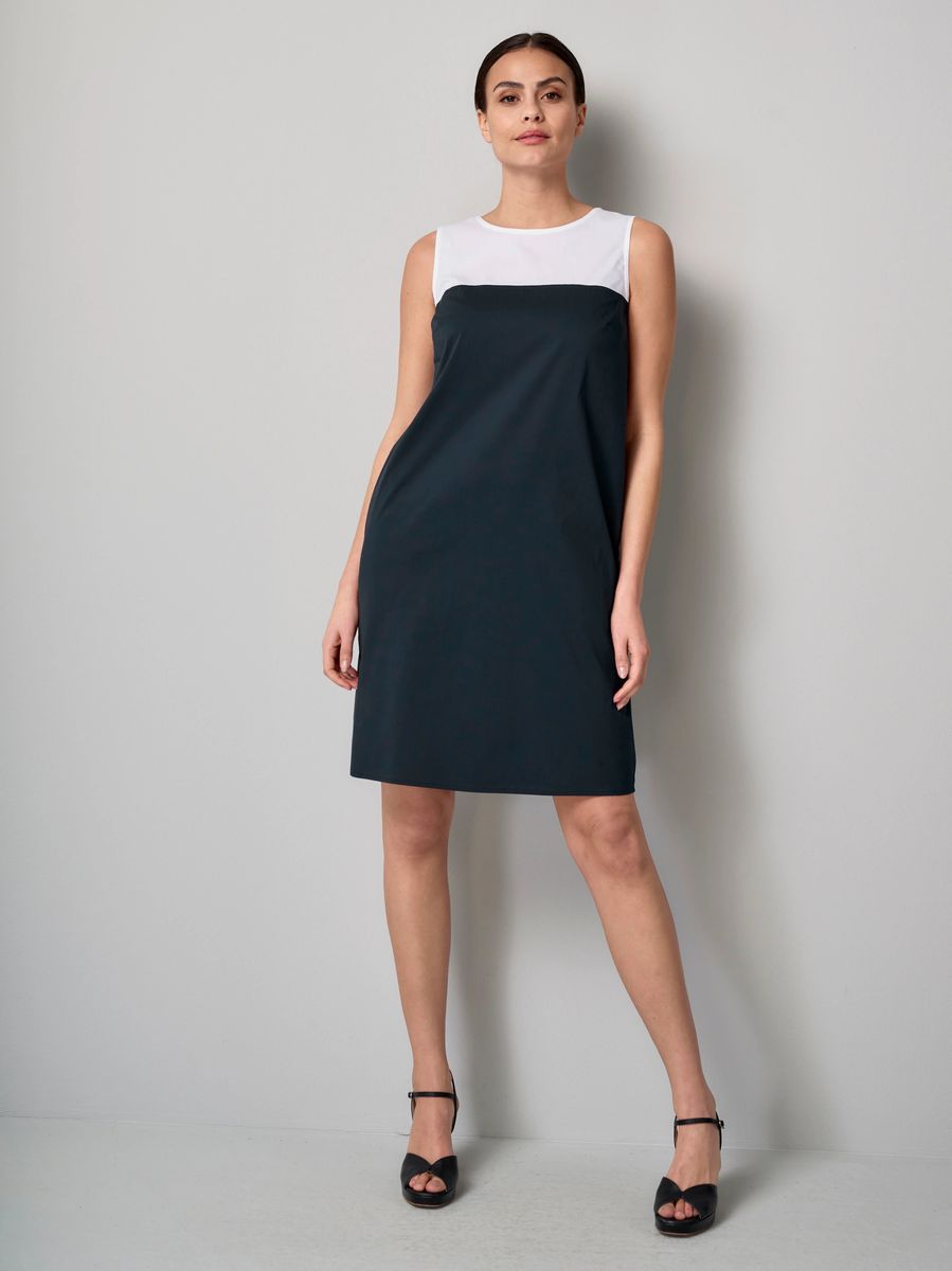 Minimalistisches Colorblocking-Schichtkleid