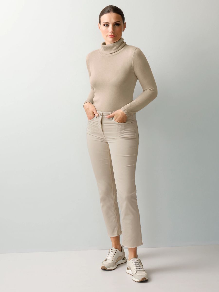 Slim-Fit Twillhose in 7/8-Länge