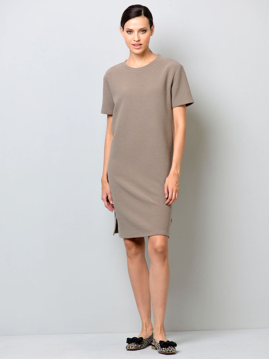 Minimalistisches Jerseykleid im Geraden Schnitt