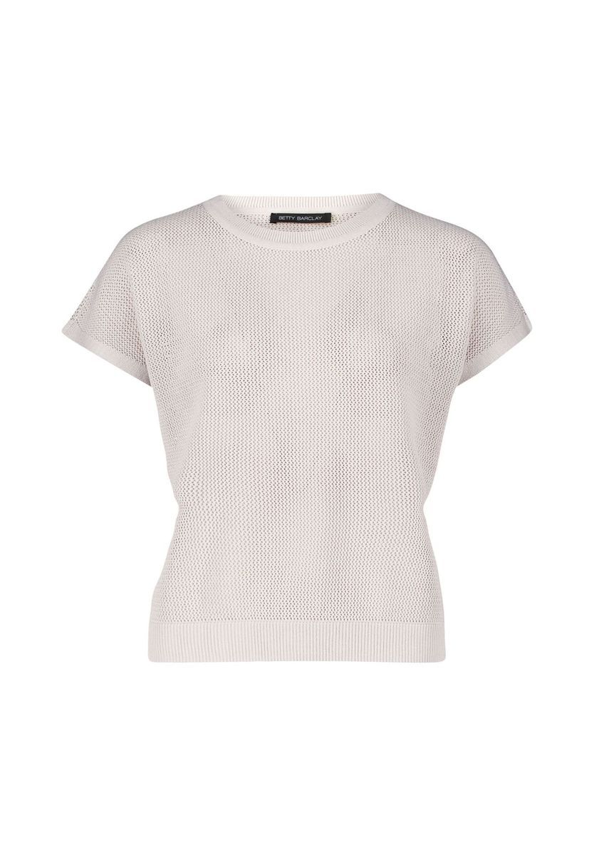 Leichtes Strick-T-Shirt mit offener Masche