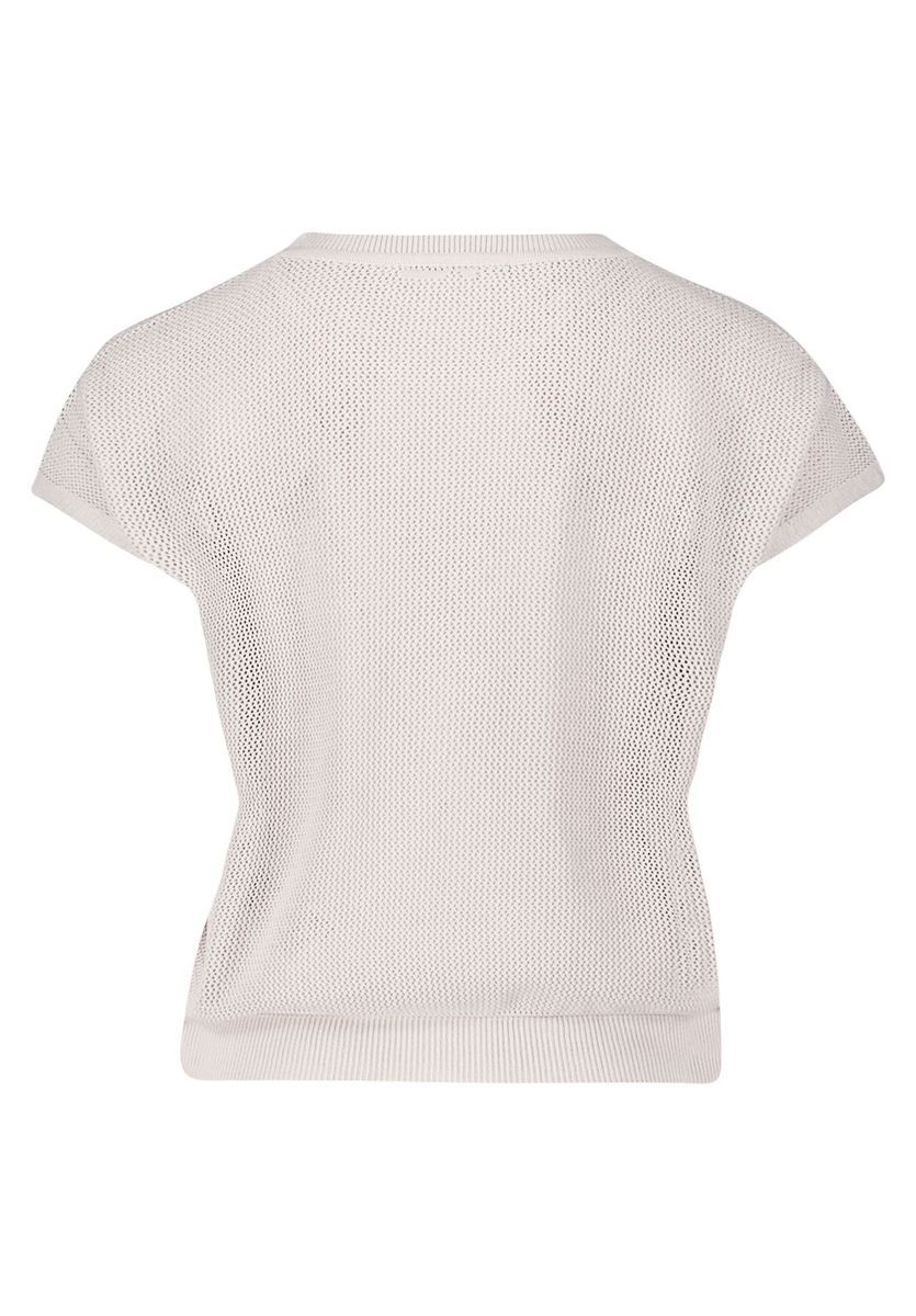 Leichtes Strick-T-Shirt mit offener Masche