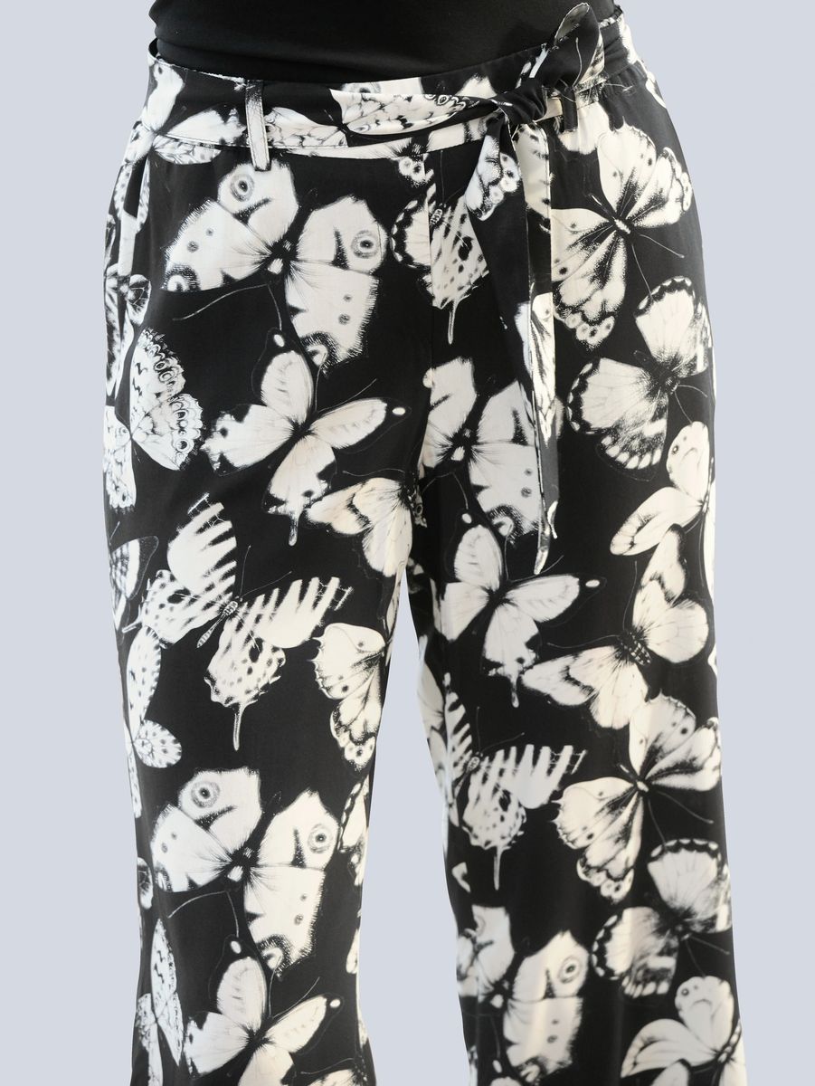 Stoffhose mit Schmetterlings-Print