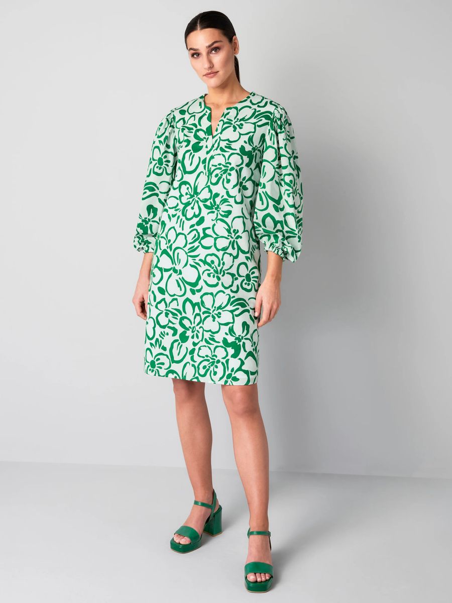 Blumenkleid mit Ballonärmeln