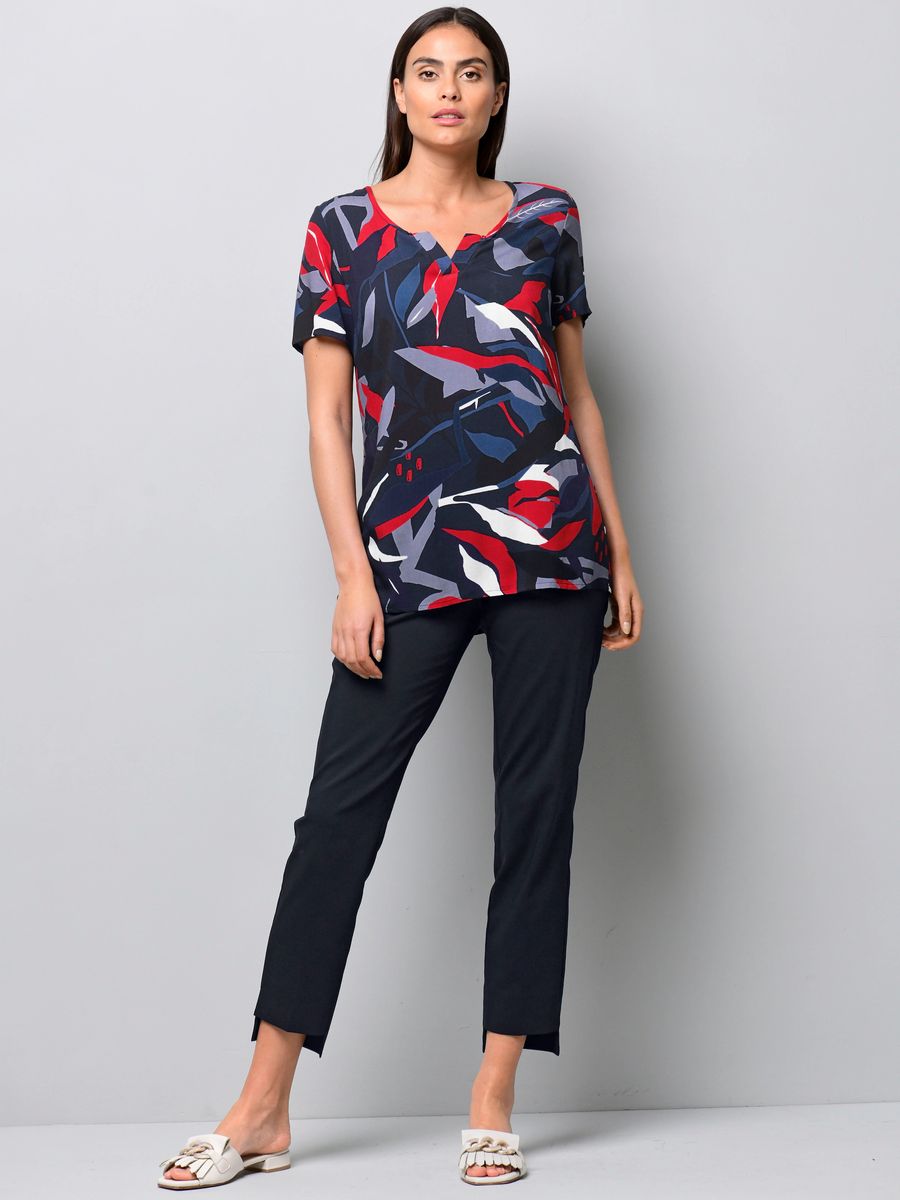 Bluse mit abstraktem Grafik-Print