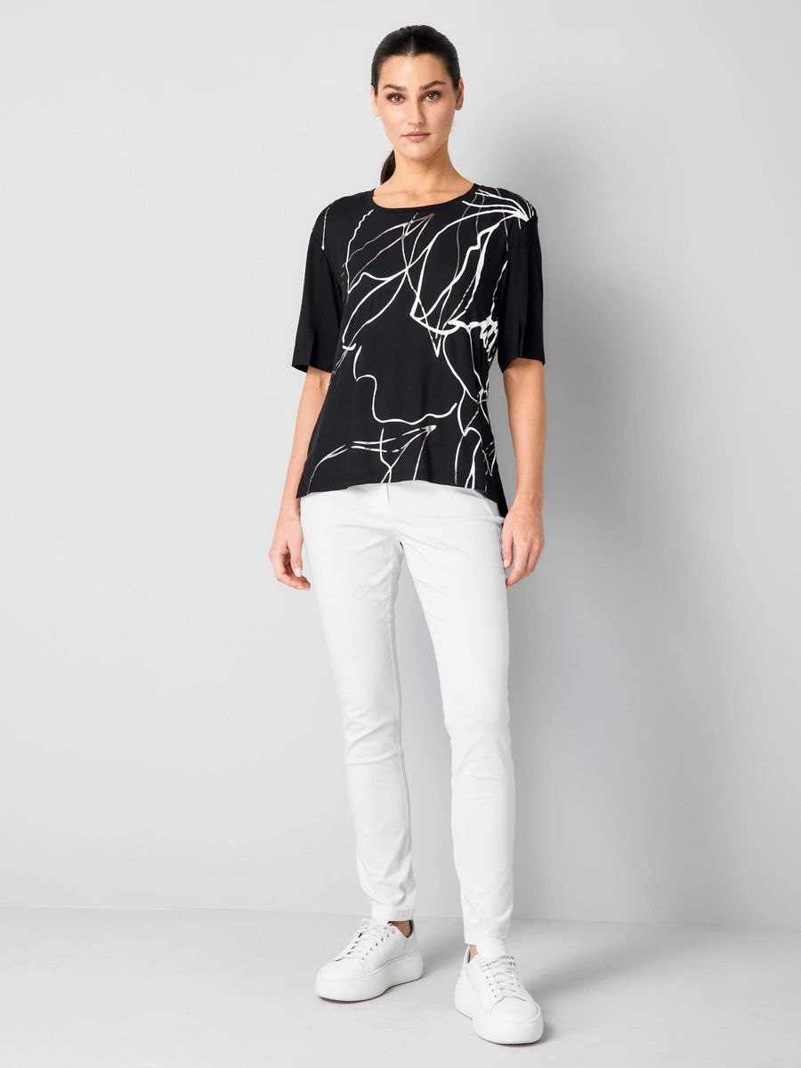 Shirt mit abstraktem floralem Print