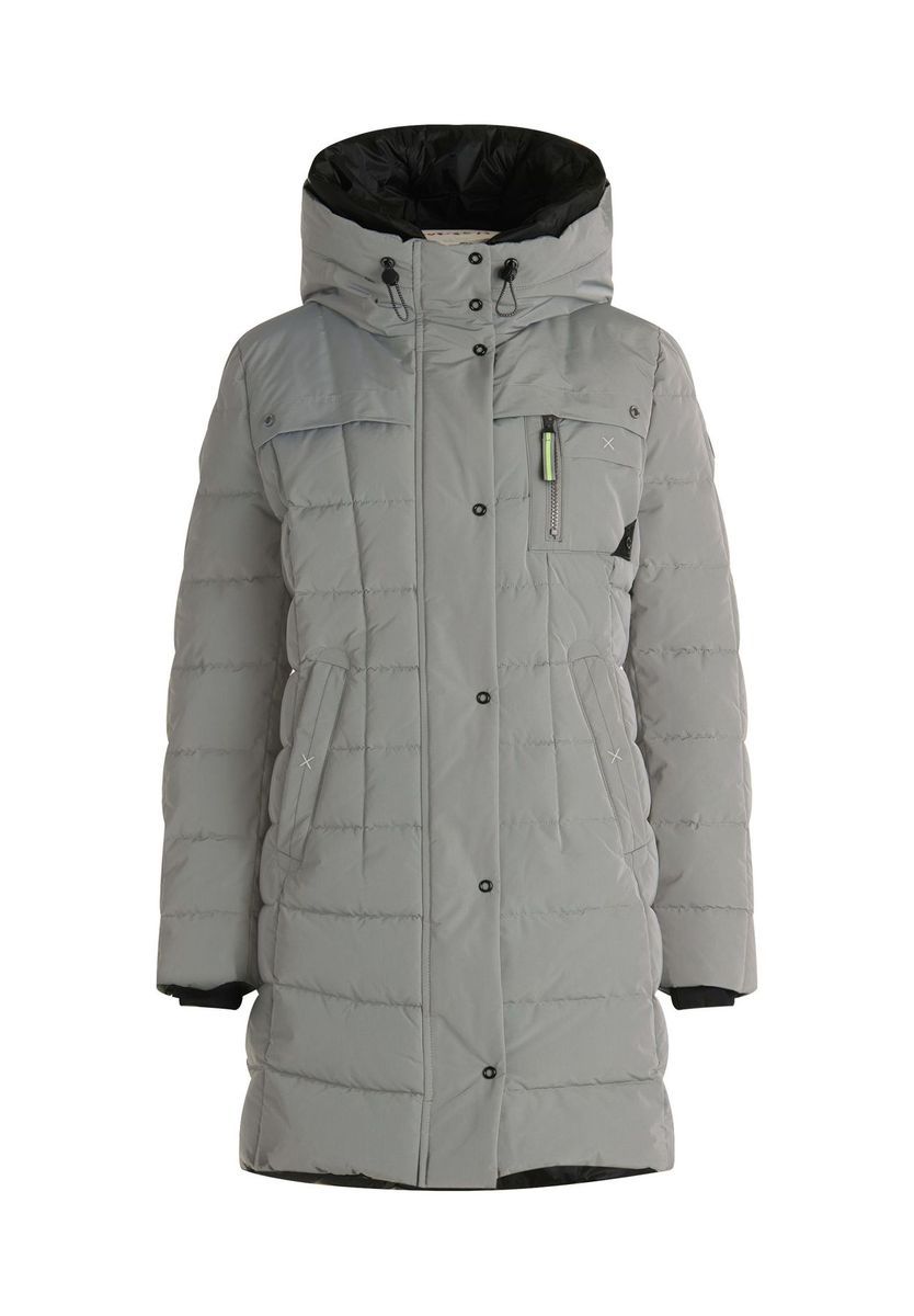 Wattierter Wintermantel mit Kapuze