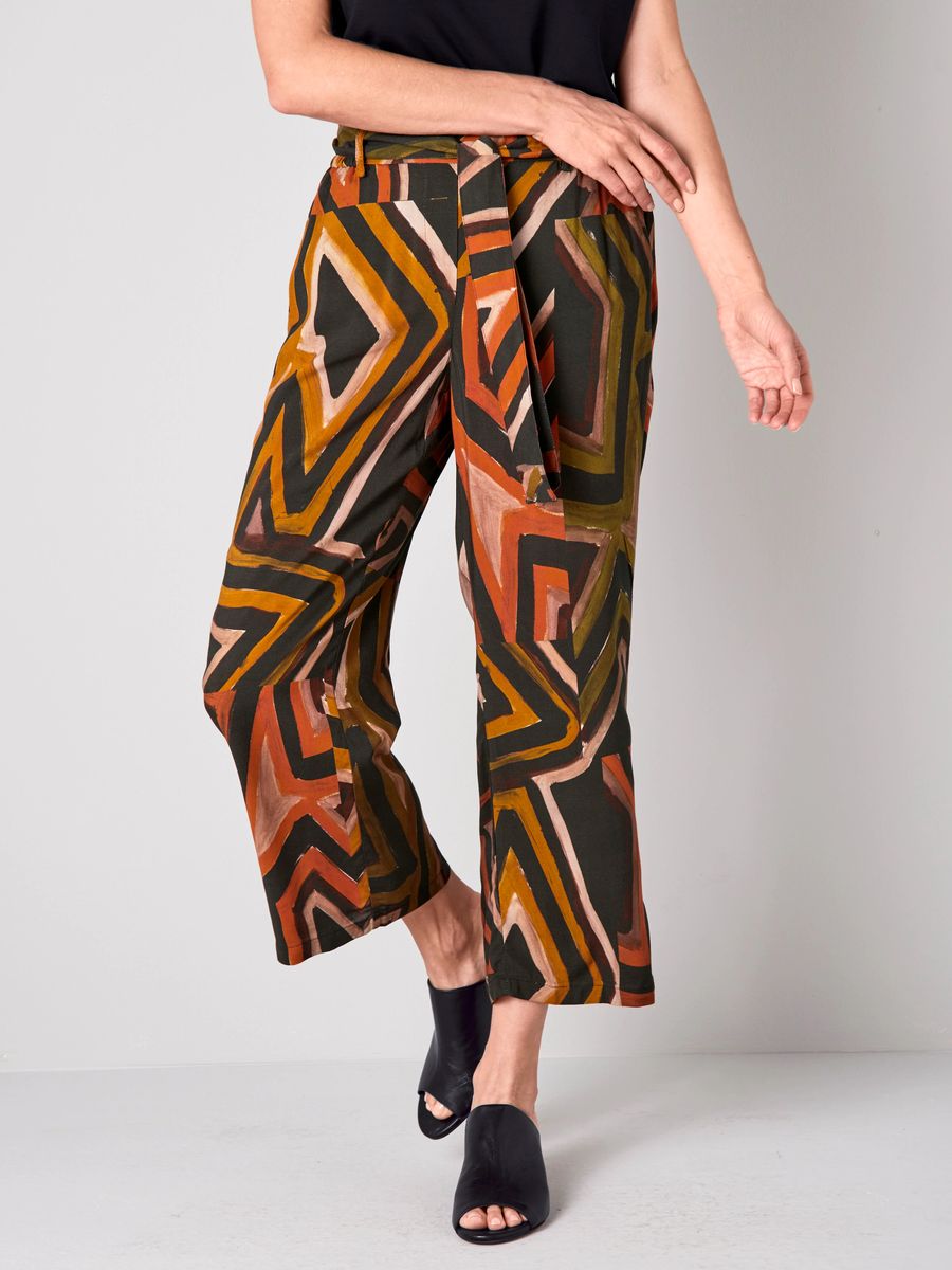 Culotte mit ausdrucksstarkem Ethno-Print