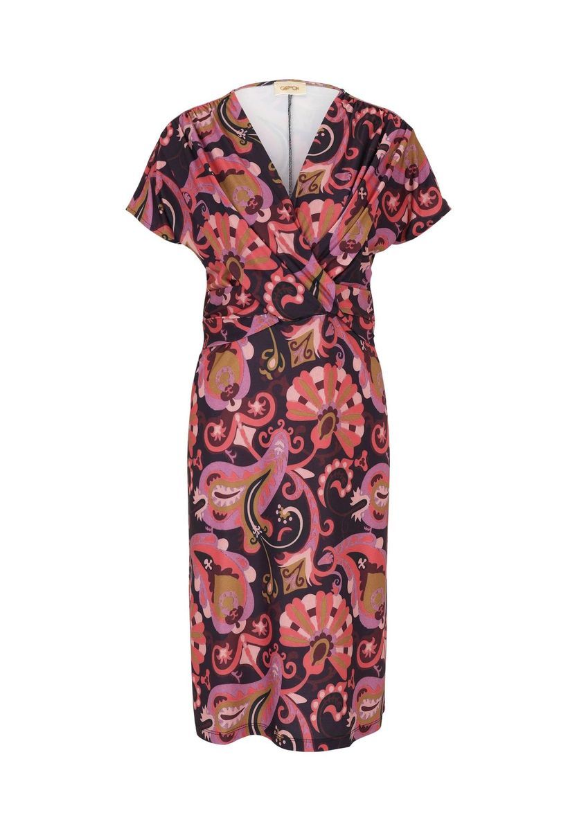 Elegantes Jerseykleid mit Paisley-Print