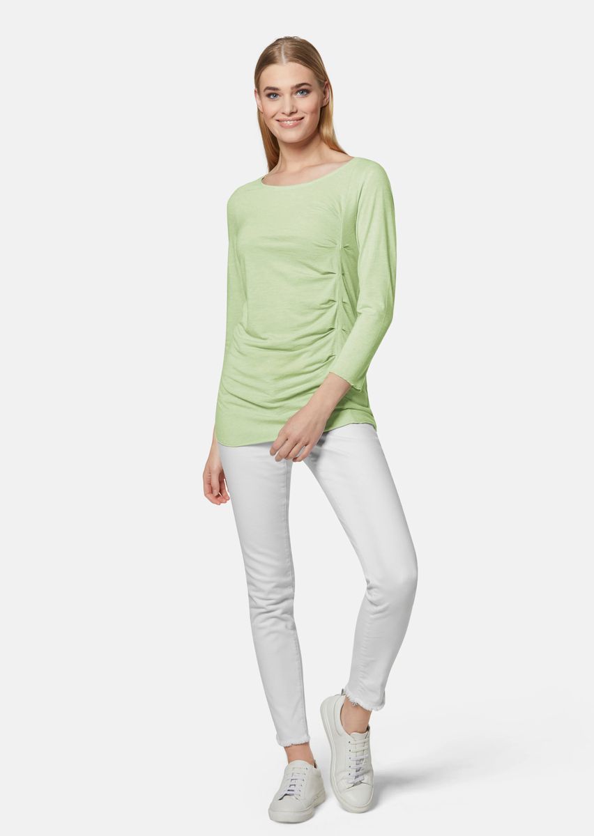 Shirt mit seitlicher Raffung