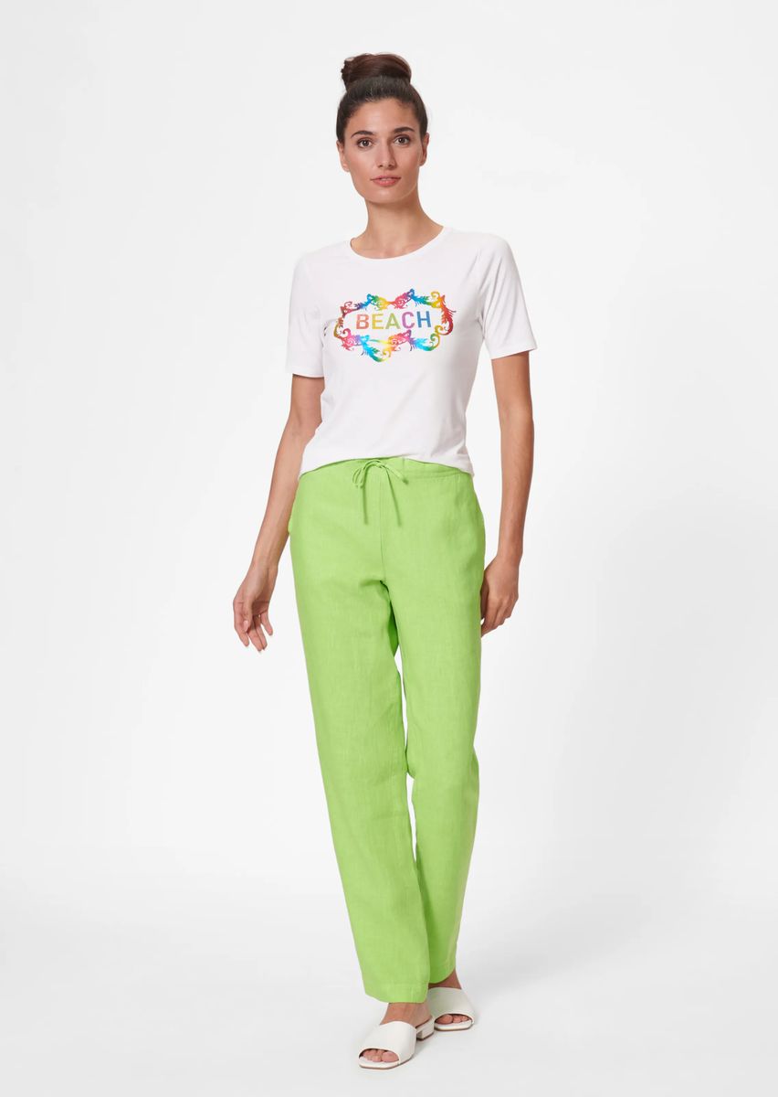 T-Shirt mit Beach-Foliendruck
