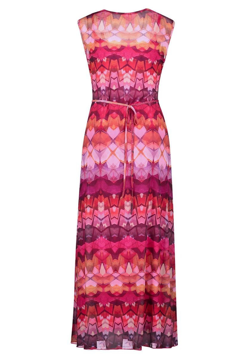 Maxikleid mit geometrischem Muster und Twist