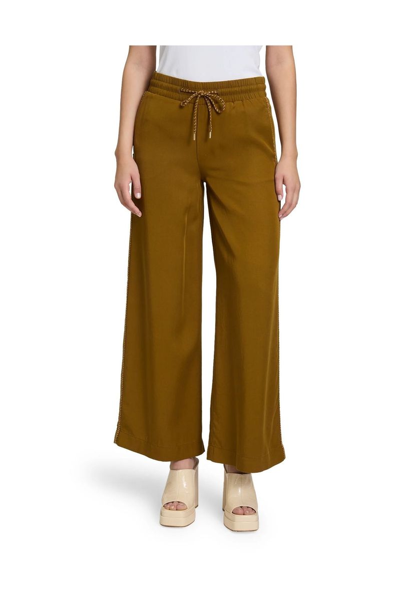 Weite Palazzo-Hose mit Kordelzug