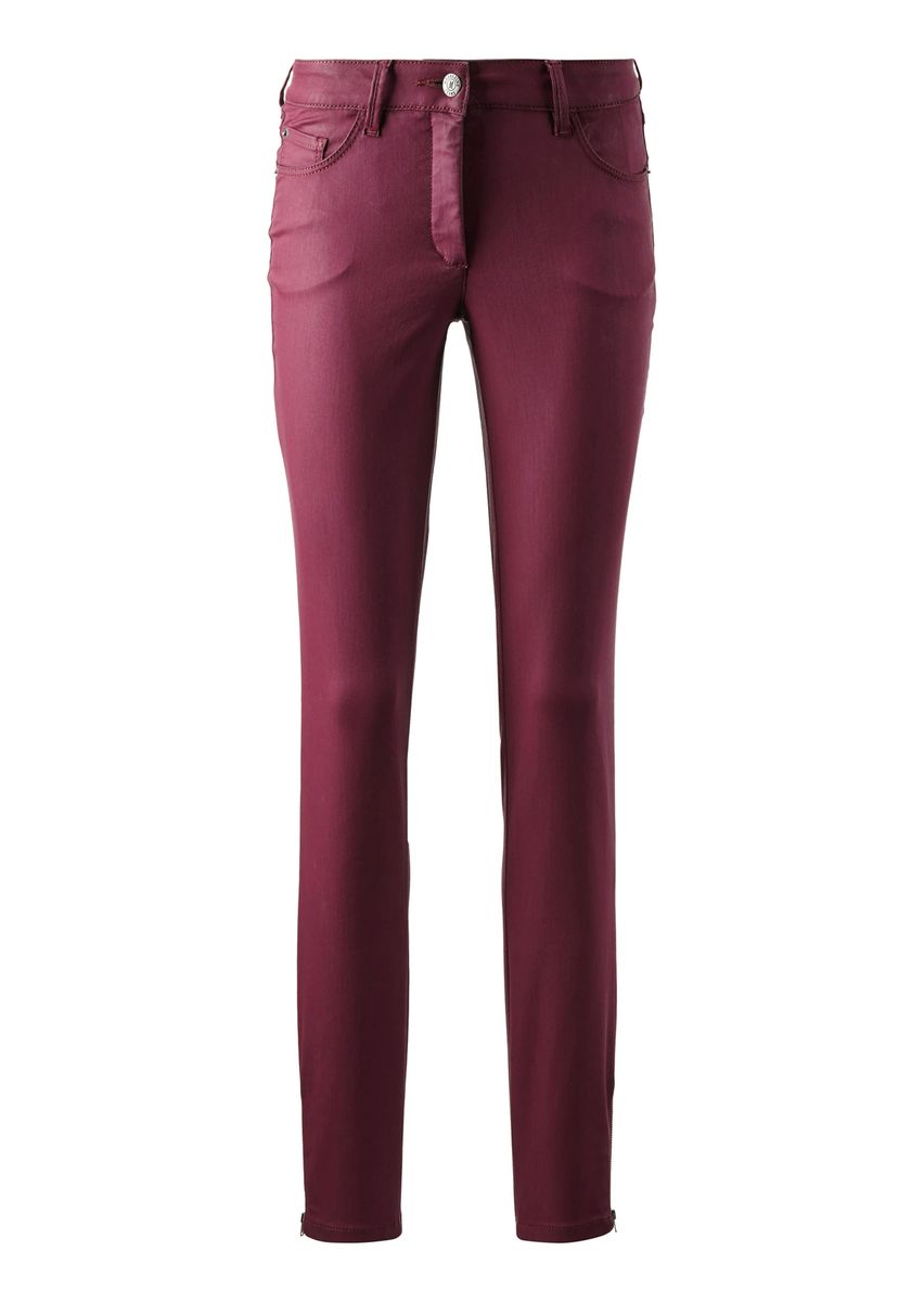 Beschichtete Skinny-Hose in Knöchellänge