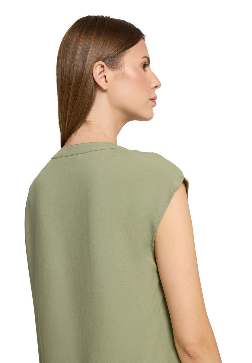 Bluse mit entspannter Passform und Kerbkragen