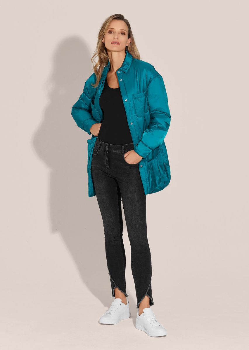 Leicht wattierte Steppjacke im Hemdstil
