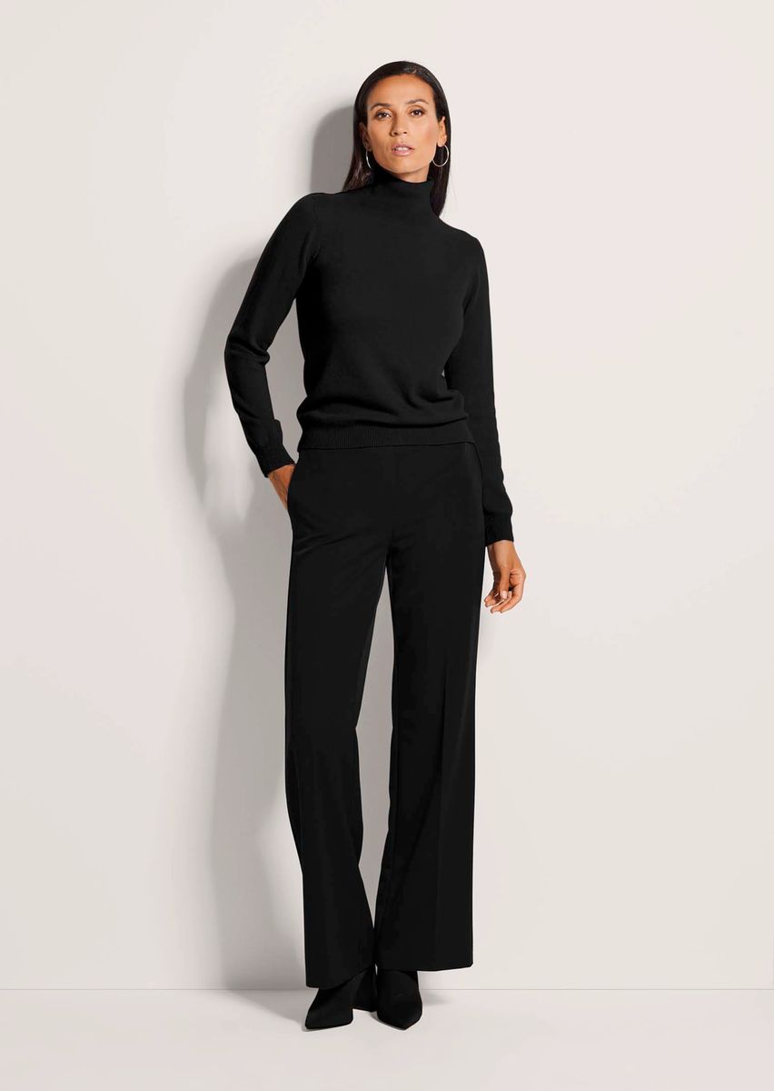 Klassischer schmaler Kaschmir-Rollkragenpullover