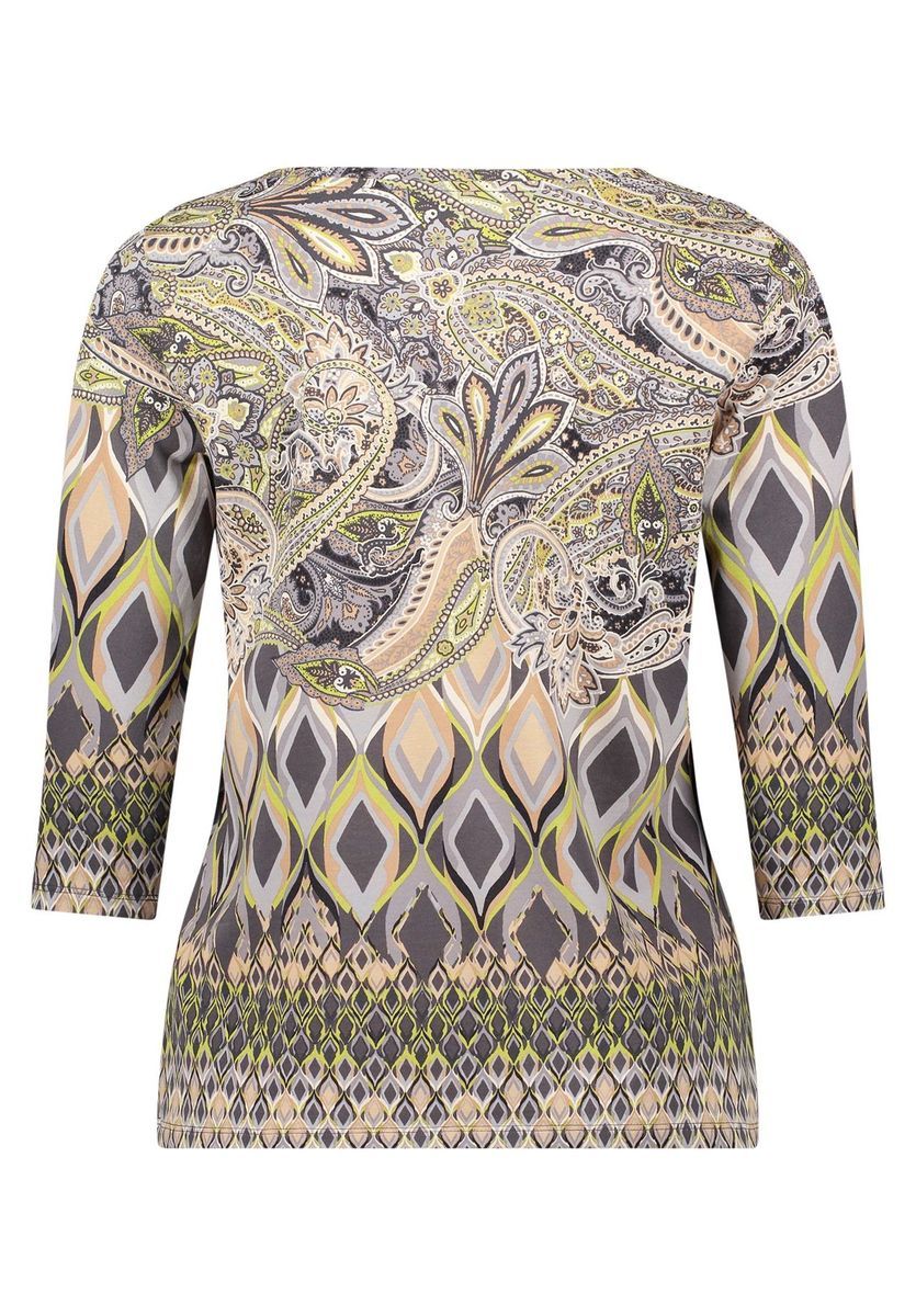 Gemustertes Dreiviertelarm-Top