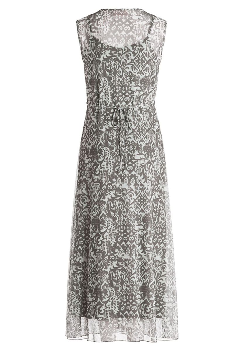 Ärmelloses Midikleid mit Ethno-Print