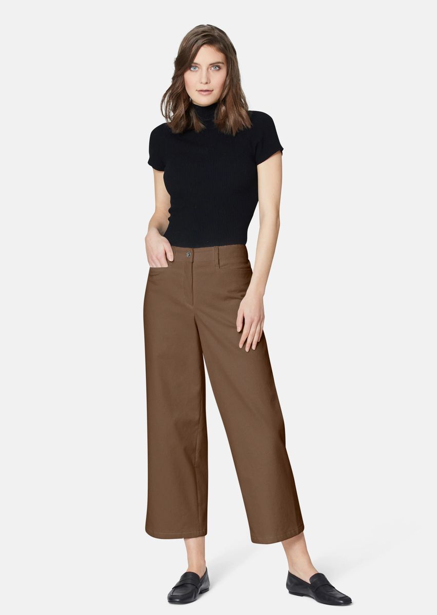 Weit geschnittene Culotte aus Feincord
